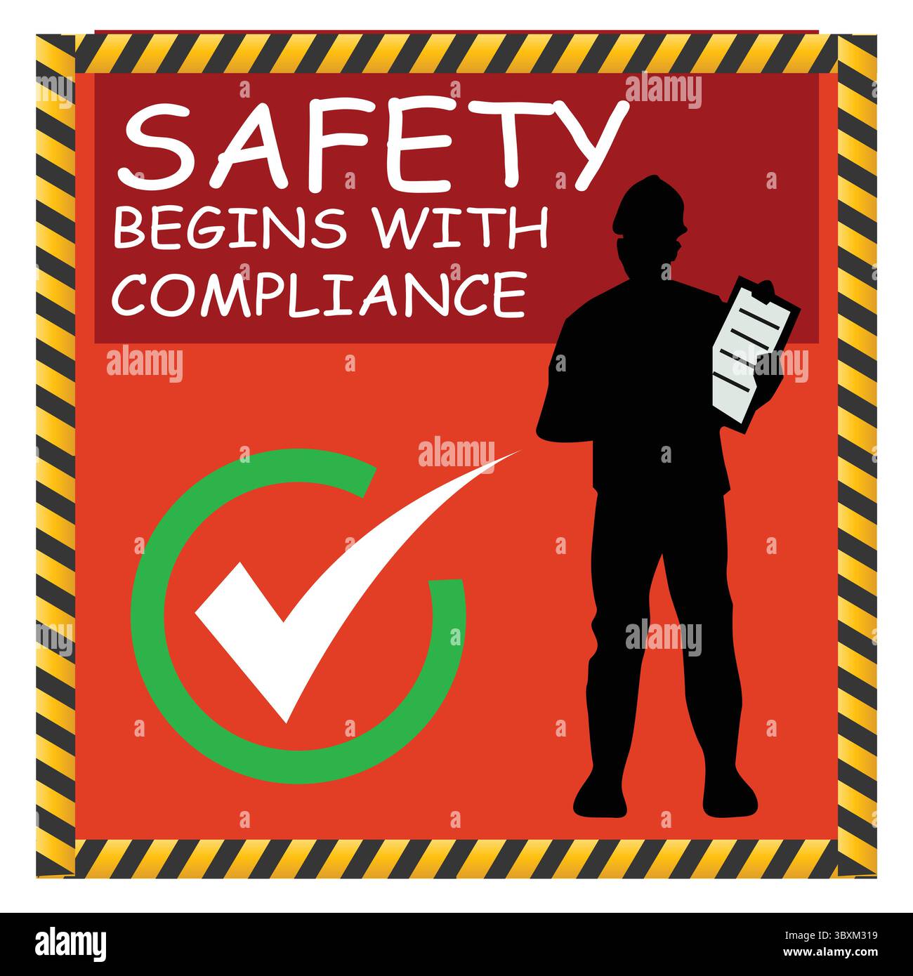 Safety First Safety beginnt mit Compliance Stock Vektor