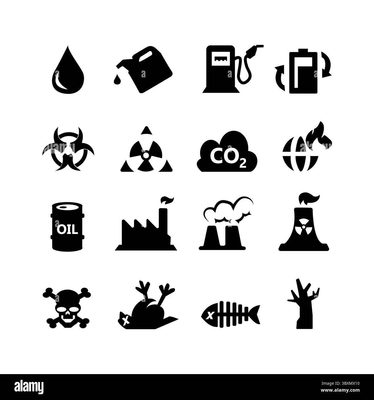 Satz des Symbols Verschmutzung hochauflösende Illustrationen vektorbasierte Zeichnung Vol 01 Stock Vektor