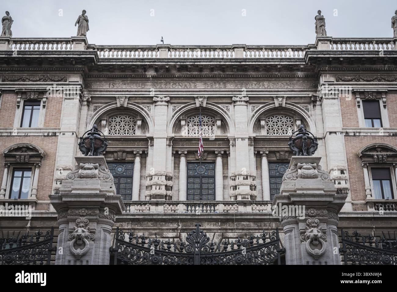 Fassade der amerikanischen Botschaft in Rom Italien von außen Stockfoto