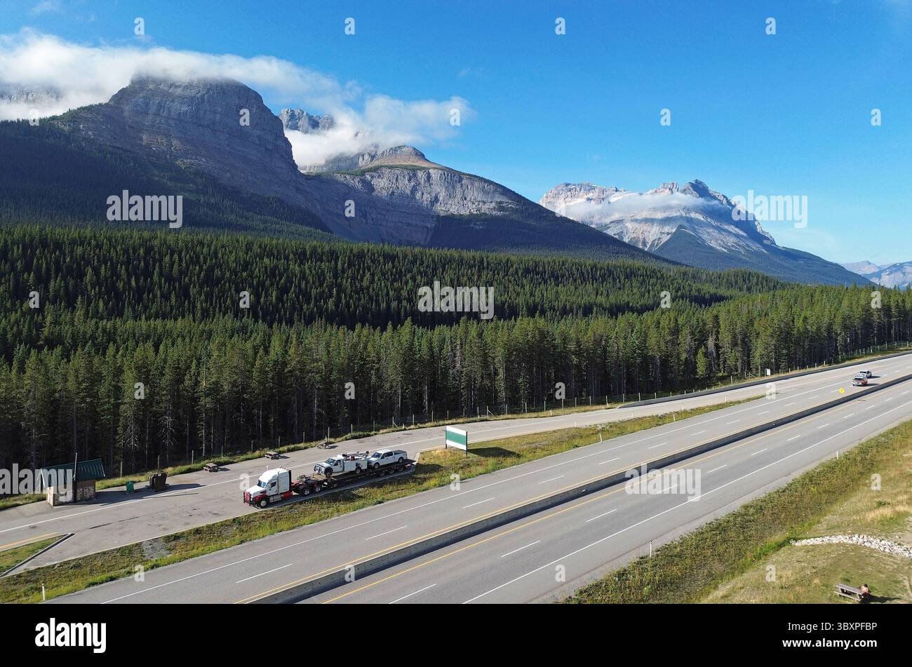 Kanadische Rockies - Trans-Canada Highway, Kanada Stockfoto