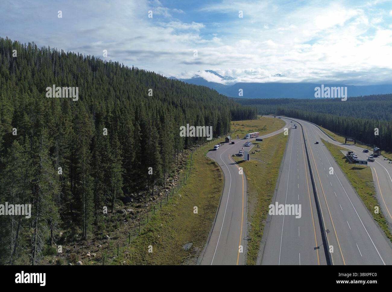 Rastplatz am Trans-Canada Highway, Kanada Stockfoto