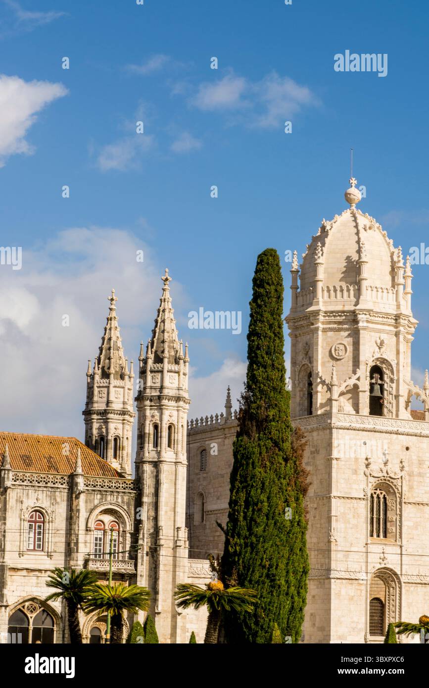 Jeronimos-Kloster oder Hieronymitenkloster, Empire-Platz, Belem-Viertel, Lissabon, Portugal. Stockfoto