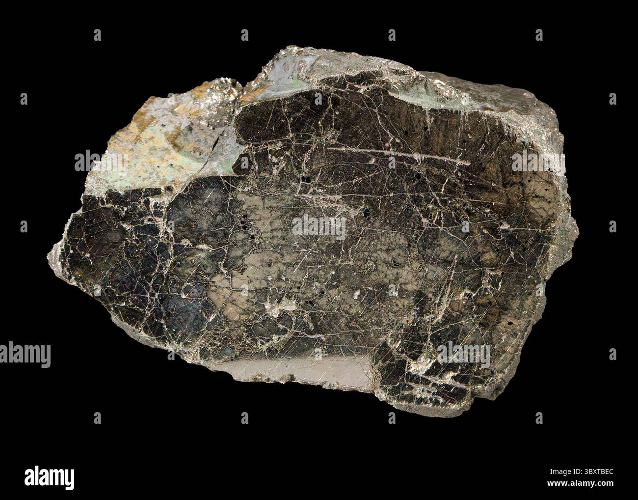 Pentlandite mit Pyrrhotit, Worthington Mine, Sudbury, Ontario, Kanada Stockfoto