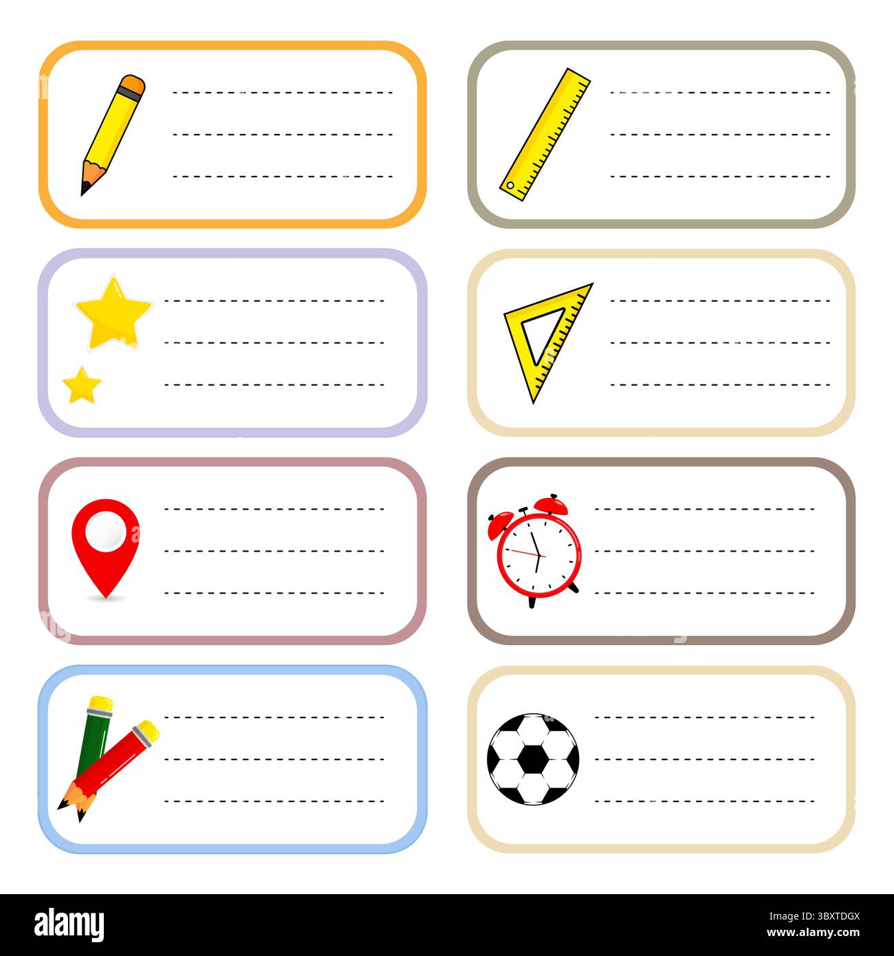 Sammlung von Lesezeichen und Labels. Literarisches Bündel Stock Vektor