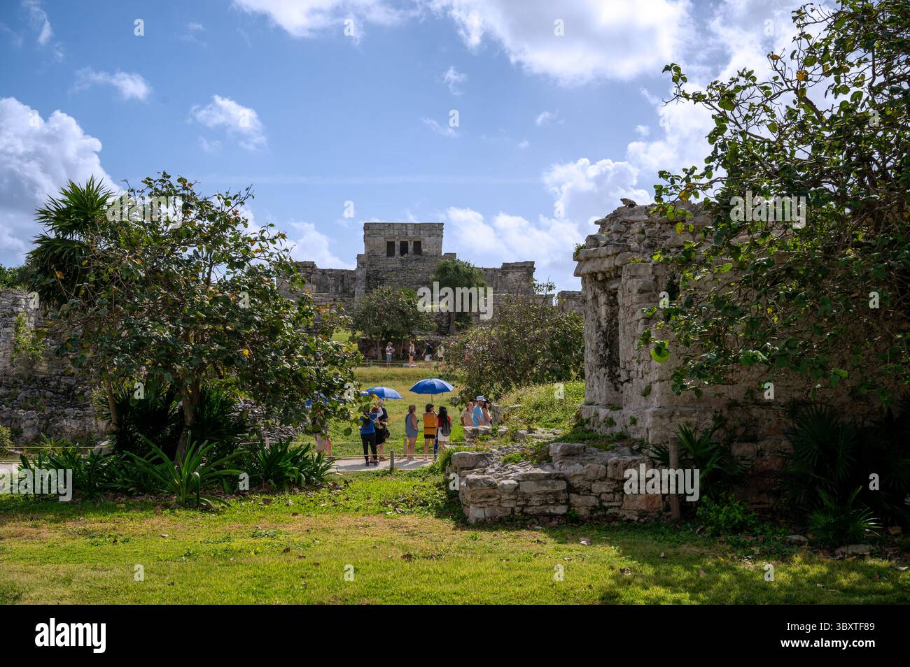 Tulum-Steinstrukturen Stockfoto