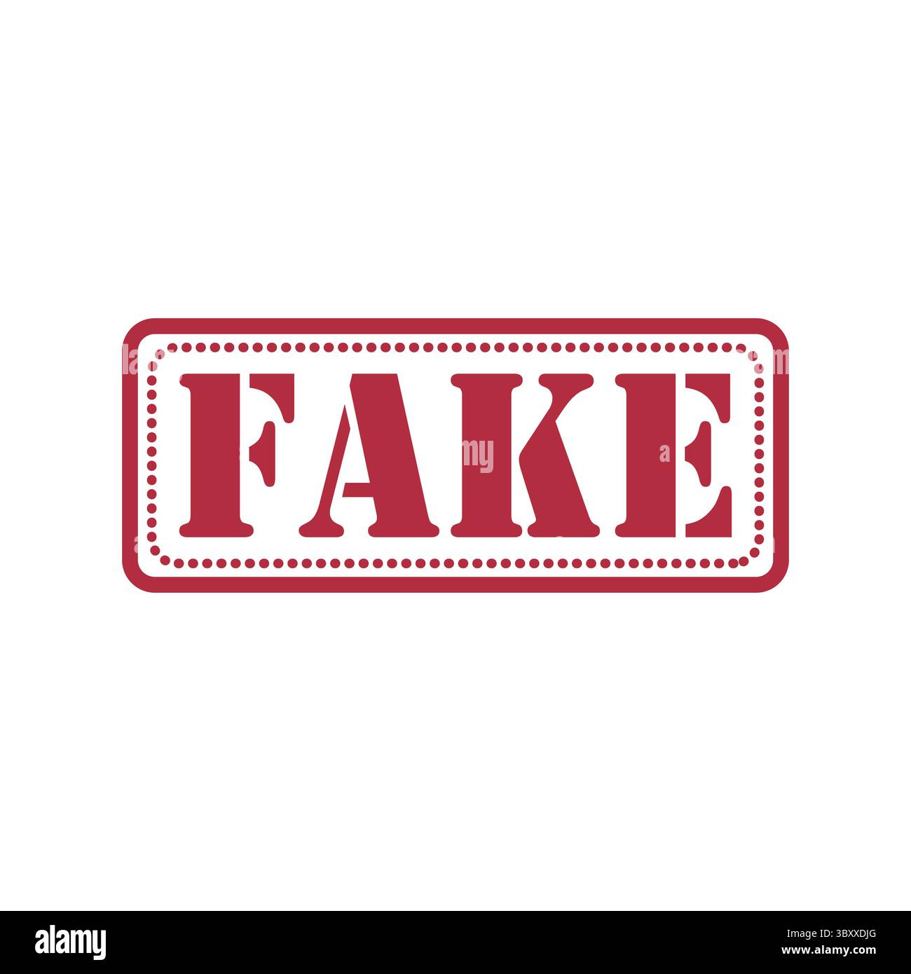 Gefälschter Stempel – Red Fraud Label Icon Hoax Sign Symbol Template Stock Vektor