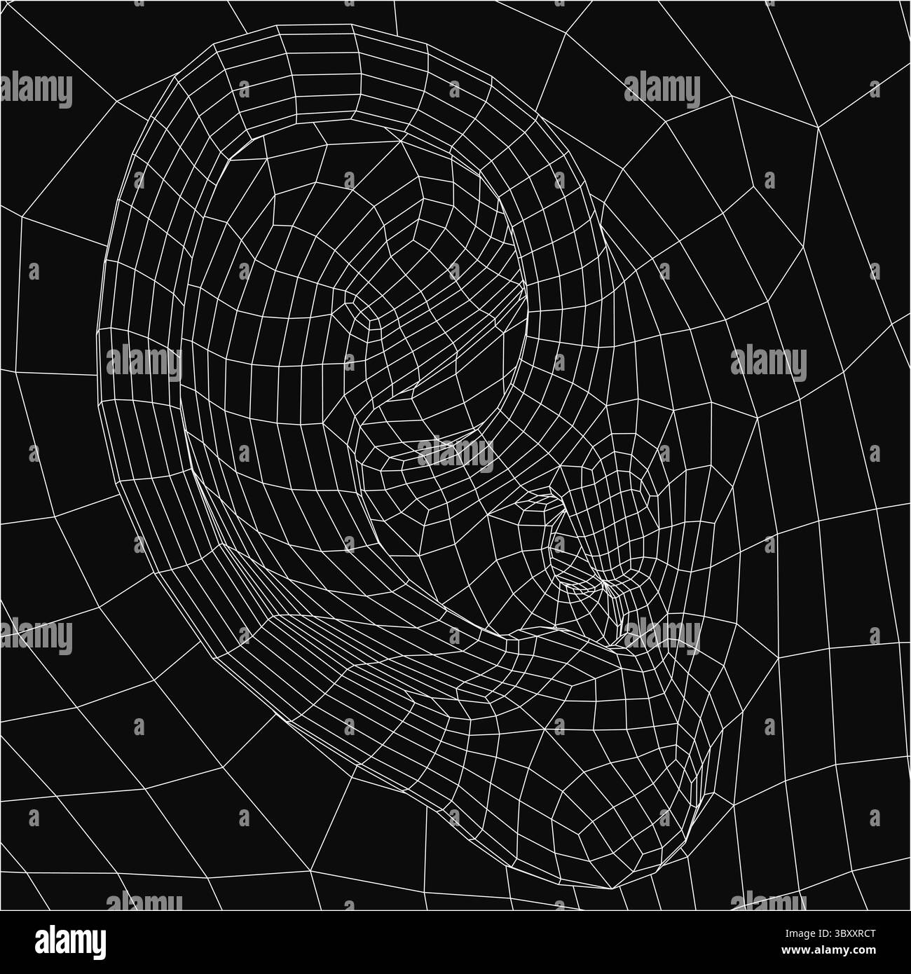 Eine Person im Rollstuhl sitzt unter dem Nachthimmel, beleuchtet von sanftem Licht, mit sichtbarem Gras unten. Das Schwarzweiß-Foto hebt h hervor Stock Vektor