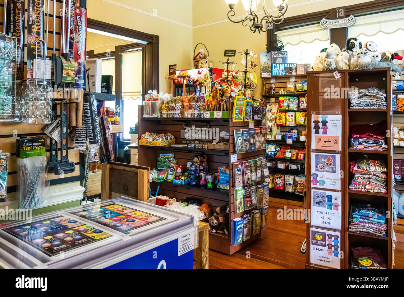 Indian Springs State Park Visitors Center in Flovilla, Georgia. (USA) Stockfoto
