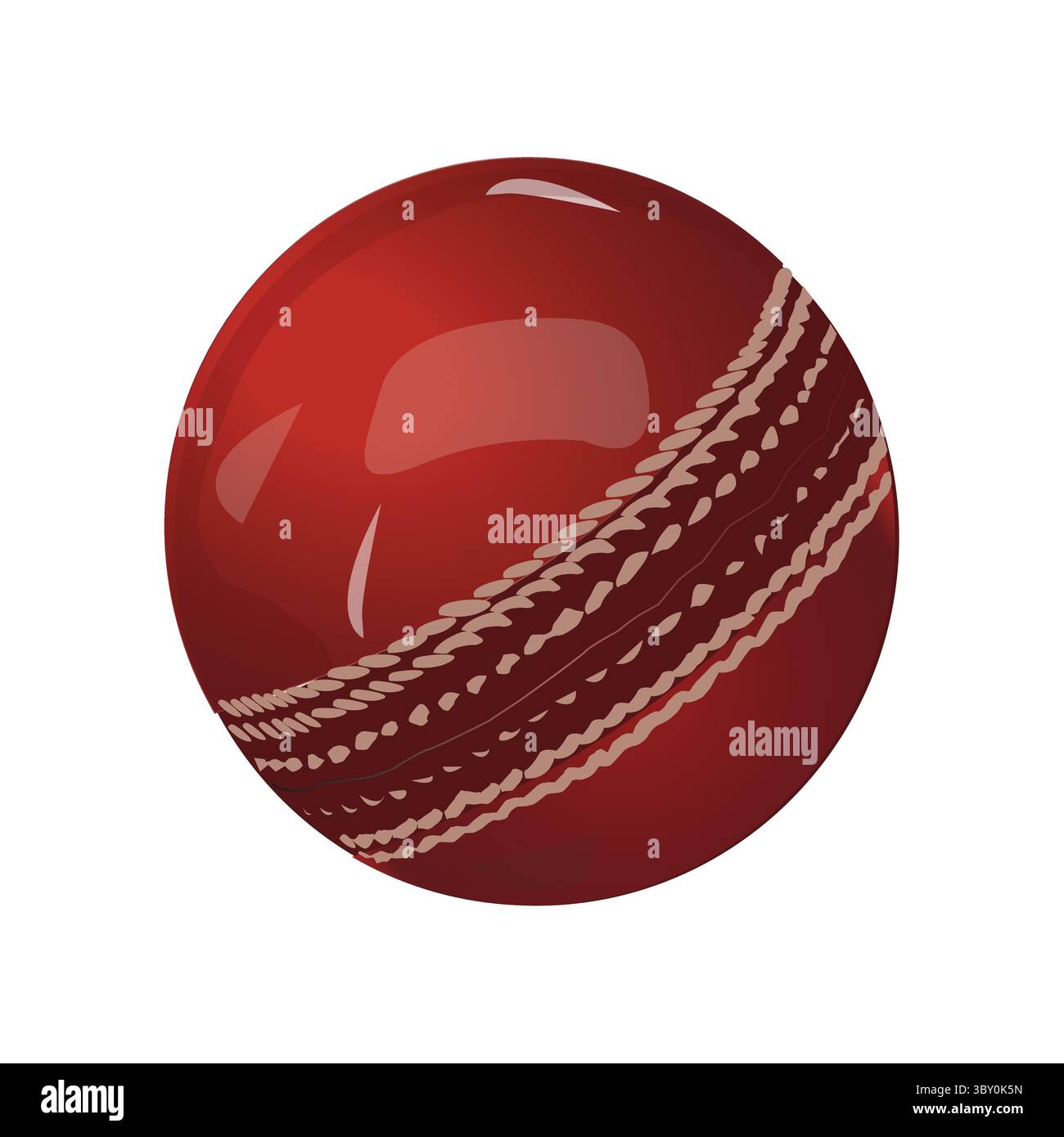 Vektor Cricket Ball Stock Illustration Vektorzeichnung Stock Vektor