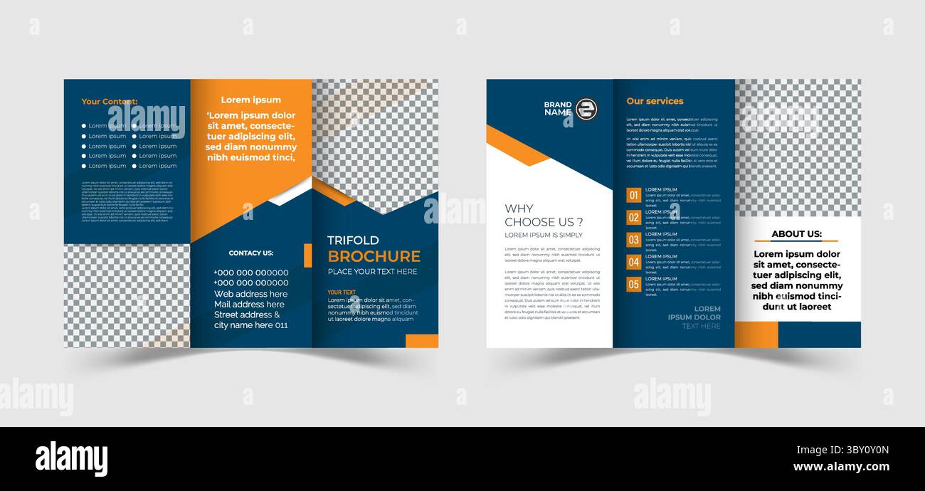 Unternehmensvorlage für dreifach gefaltetes Flye Stock Vektor