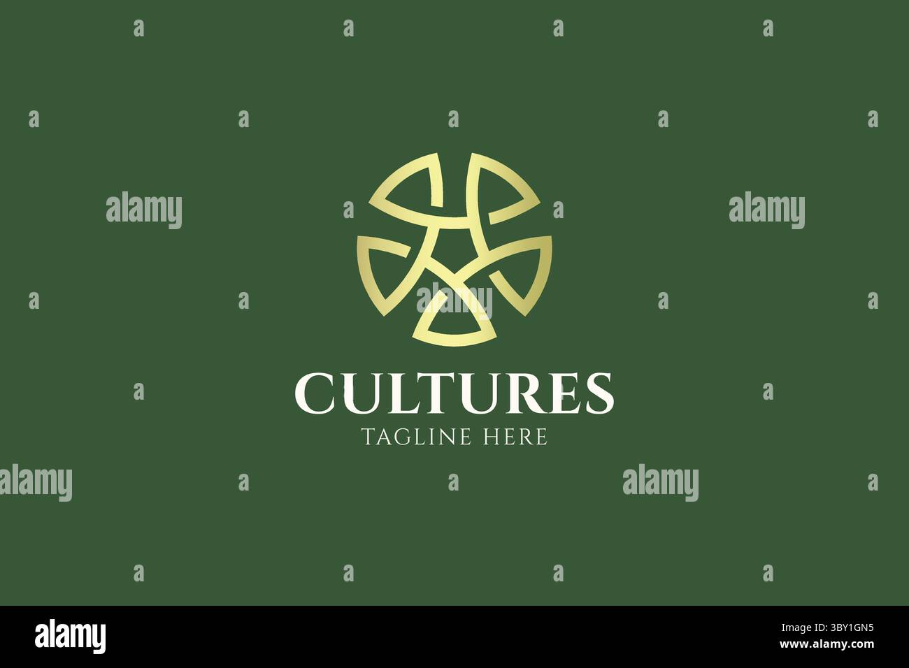 Geometrisches Circle Beauty Culture – Linear Logo – Luxuskonzept Stock Vektor