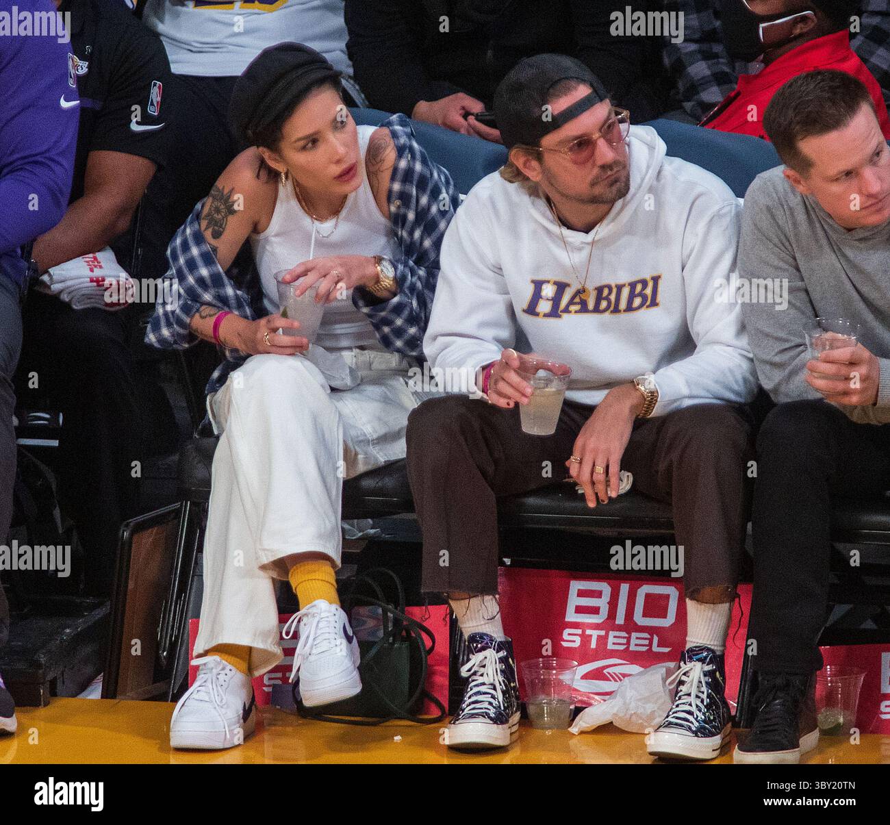 9. Januar 2022, Los Angeles, Kalifornien, USA: Der Los Angeles Lakers während ihres NBA-Spiels gegen die Memphis Grizzlies am Sonntag, den 9. Januar 2022, in der Crypto.com Arena in Los Angeles, Kalifornien. JAVIER ROJAS/PI (Foto: © Prensa Internacional Via ZUMA Press Wire) Stockfoto