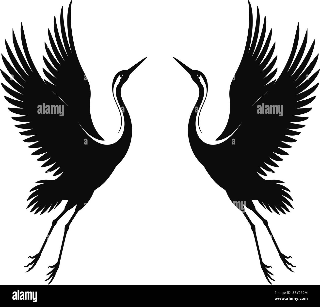 „Elegante Krane Illustration“ Stock Vektor