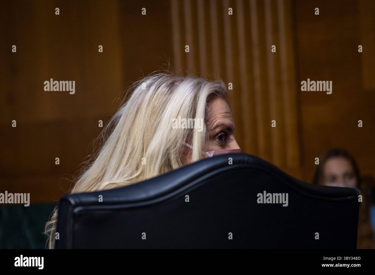 13. Januar 2022, Washington, District of Columbia, USA: Lael Brainard nimmt am Donnerstag, 13. Januar 2022 ihren Sitz am Zeugentisch einer Anhörung des Senatsausschusses für Banken, Wohnungsbau und Stadtentwicklung für ihre Nominierung als stellvertretende Vorsitzende des Board of Governors des Federal Reserve Systems im Dirksen Senate Office Building in Washington, DC ein (Credit Image: © Rod Lamkey/CNP via ZUMA Press Wire) Stockfoto