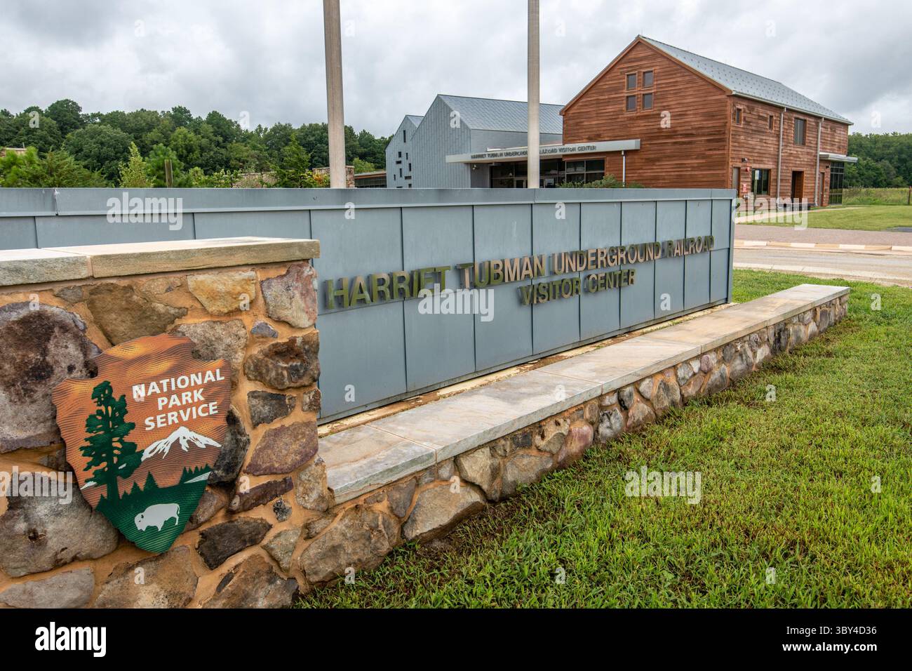 9. September 2021, Church Creek, Maryland, USA: Schild vor dem Harriet Tubman Visitor Center (Kreditbild: © Edwin Remsberg/VW Pics via ZUMA Press Wire) Stockfoto