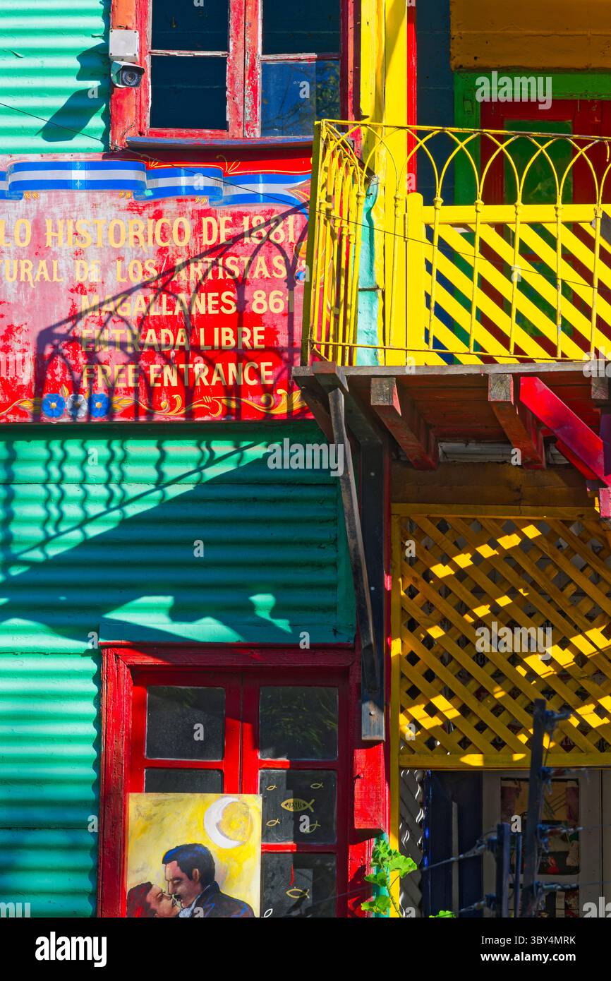 Das berühmte Viertel La Boca, Buenos Aires, Argentinien, Südamerika Stockfoto