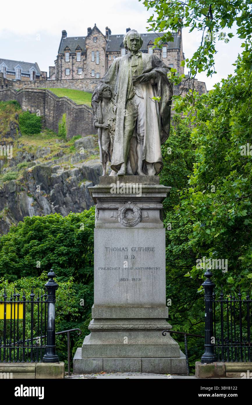 Thomas Guthrie, Princes Street Gardens, Edinburgh Stockfoto