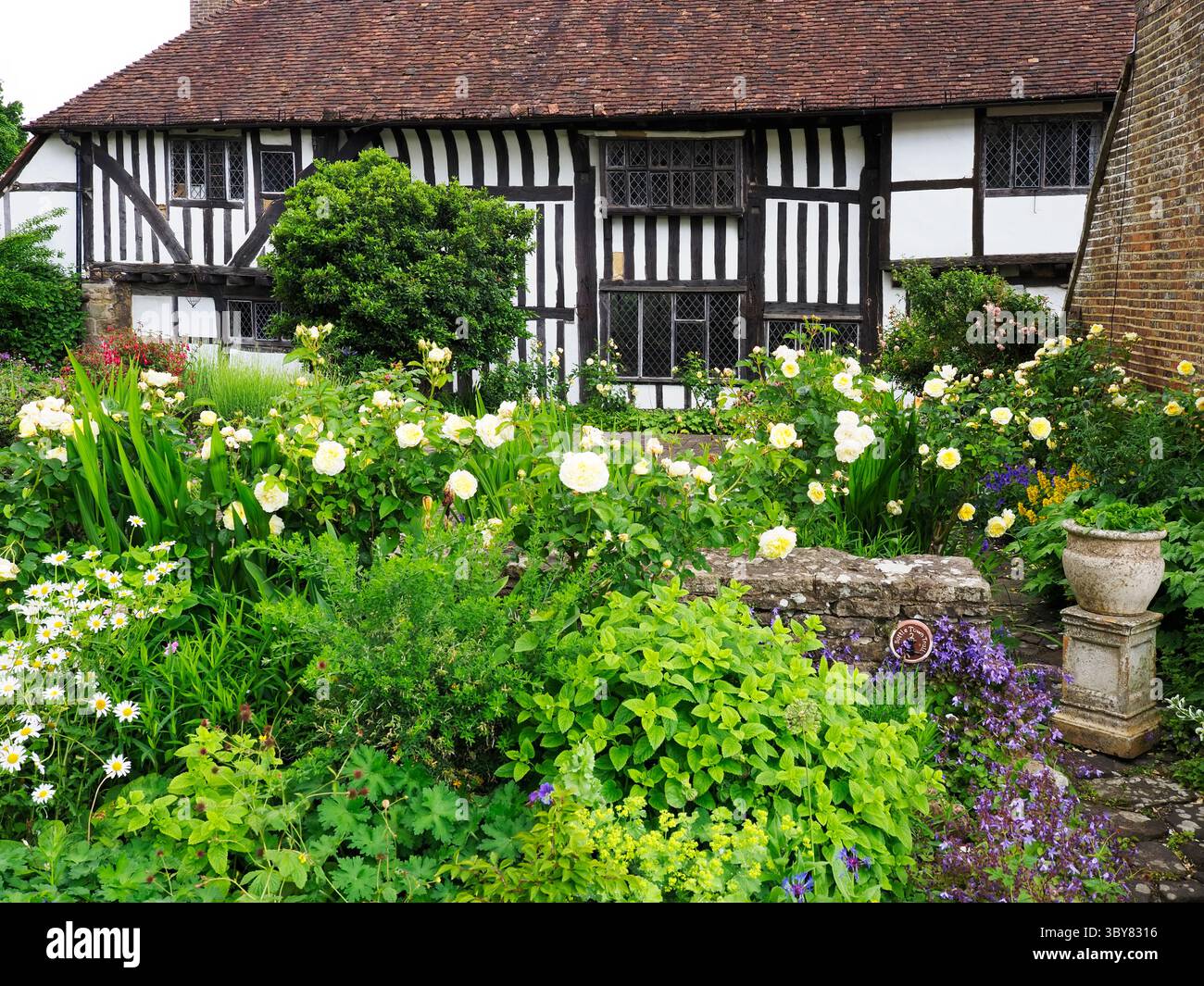 Das Pilgrims Rest C15 Fachwerkhaus ist heute ein Veranstaltungsort für Hochzeiten in Battle East Sussex England Stockfoto