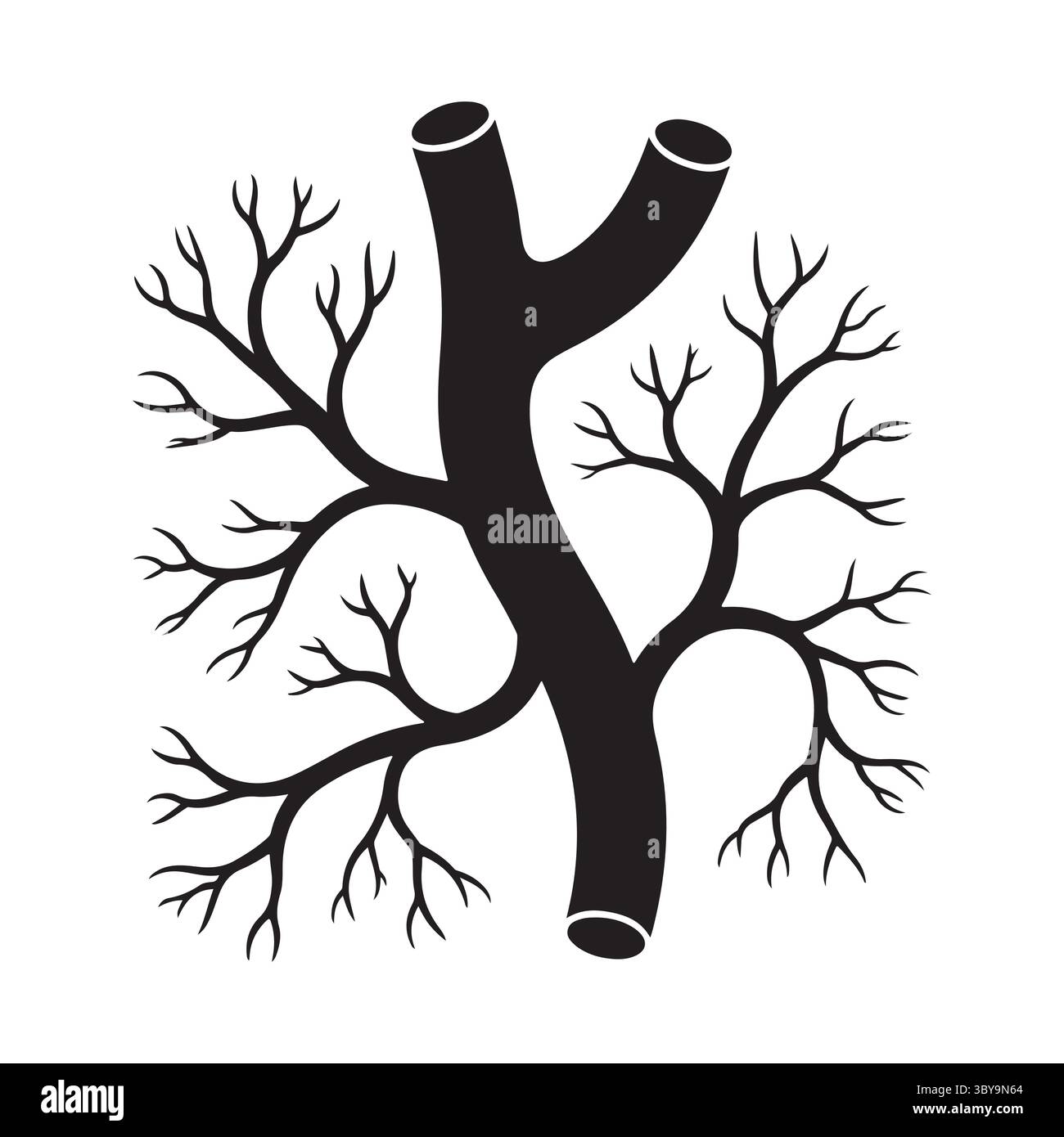 Abstrakte geometrische Komposition mit auffälligen Farbakzenten und typografischen Elementen Stock Vektor