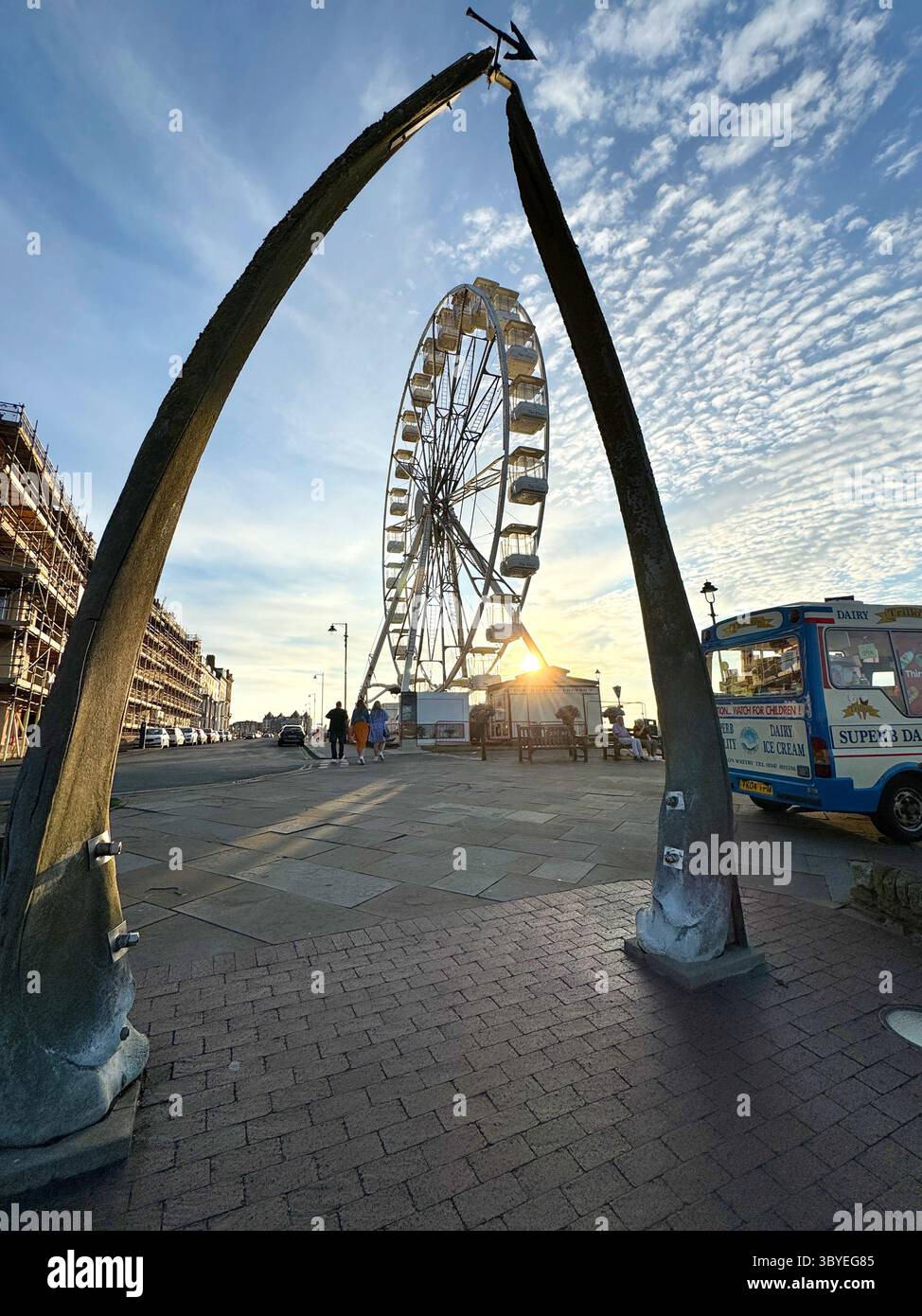 Die Big Wheel Attraktion in Whitby am West Cliff Stockfoto