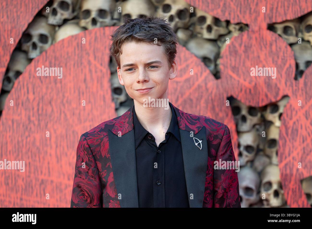 Darsteller und Gäste nehmen an der 28 Years Later World Film Premiere am Leicester Square Teil mit: Alfie Williams Where: London, United Kingdom When: 18 Jun 2025 Credit: Phil Lewis/WENN Stockfoto