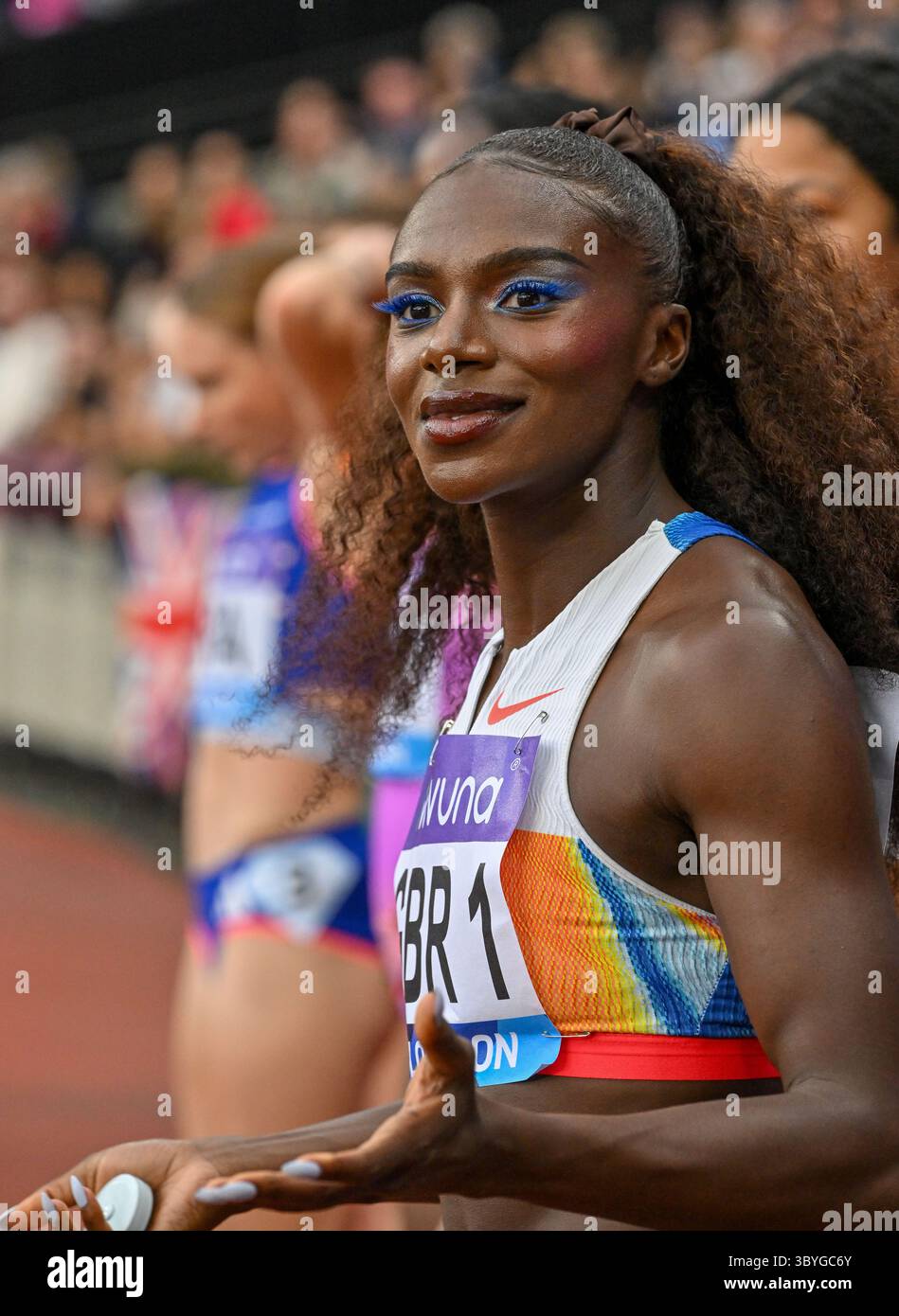 London, Großbritannien. Juli 2025. Dina ASHER-SMITH während des Novuna London Athletics Meet 2025, Teil der Wanda Diamond League im London Stadium, Queen Elizabeth Park, London, Großbritannien. Quelle: LFP/Alamy Live News Stockfoto