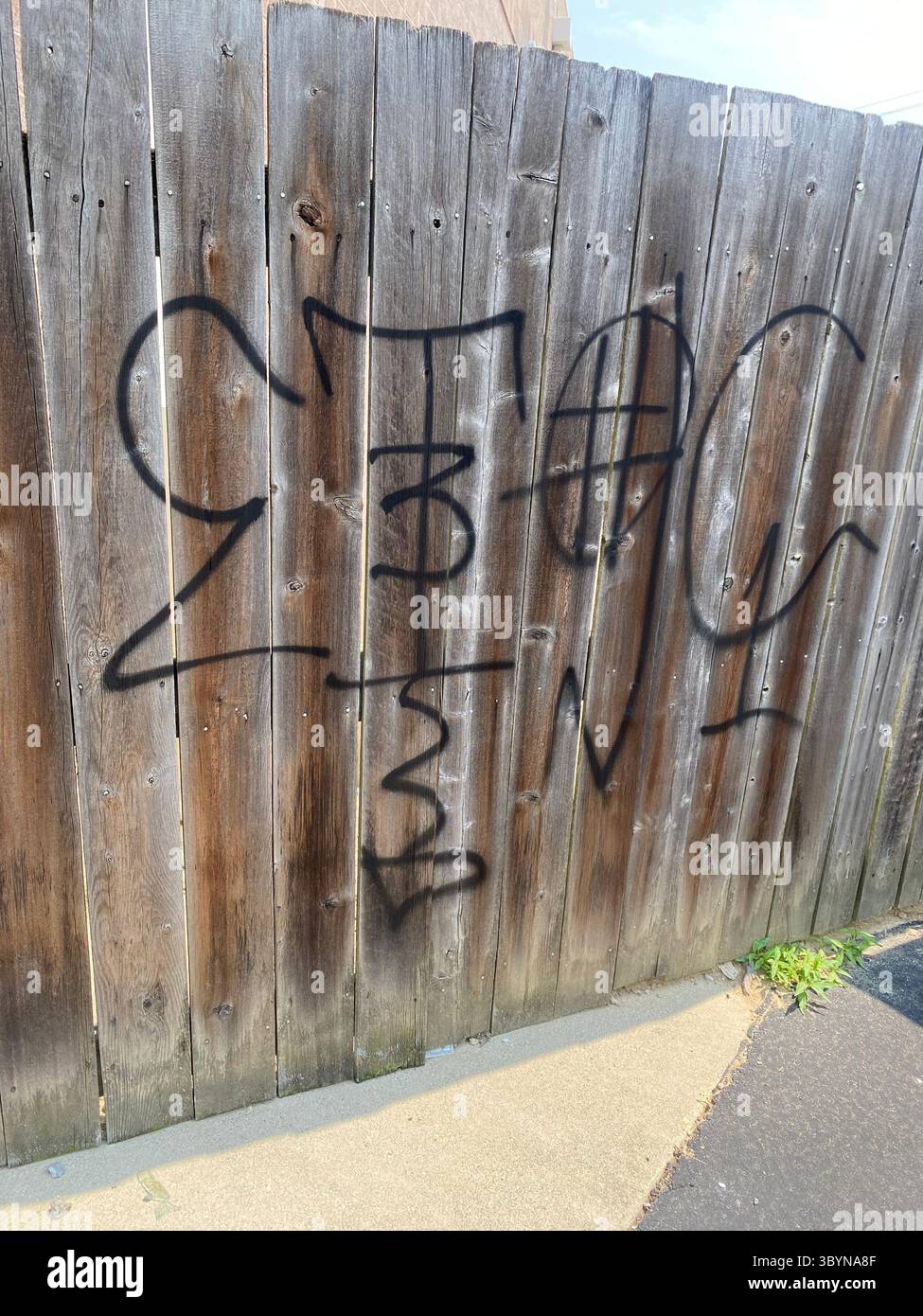 5PN ist eine Detroit Street Gang-Allianz aus kleineren Crip Cliquen und Tag Crews im Jahr 48219 (Five Points), darunter W7M, ScoreGang, ETGC und weitere. Stockfoto