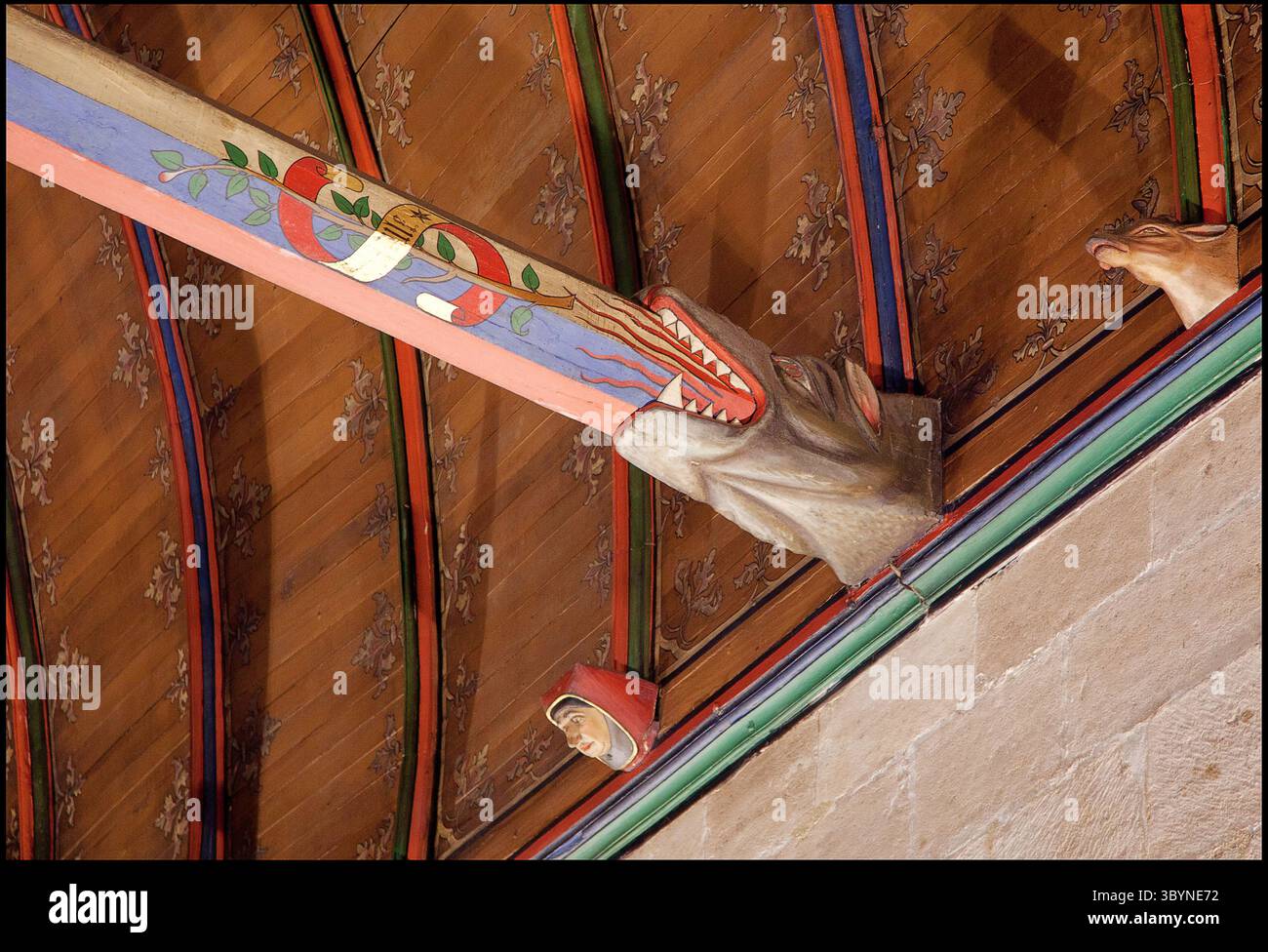 Hospices de Beaune, ein gut erhaltenes Krankenhaus, gegründet 1443 in Beaune-France.vvbvanbree fotografie Stockfoto