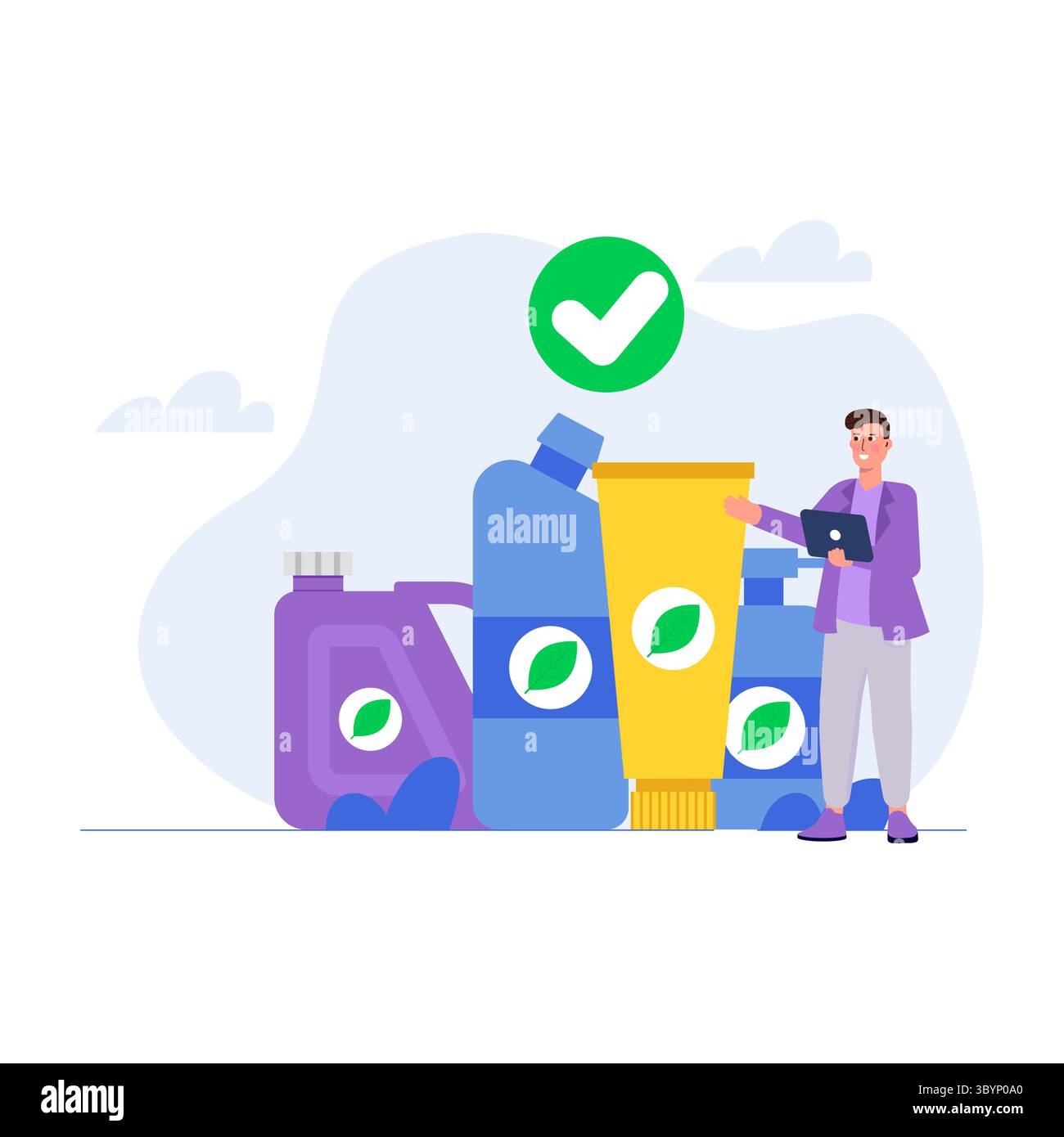 Produktsicherheitskontrolle. Vektorabbildung. Stock Vektor