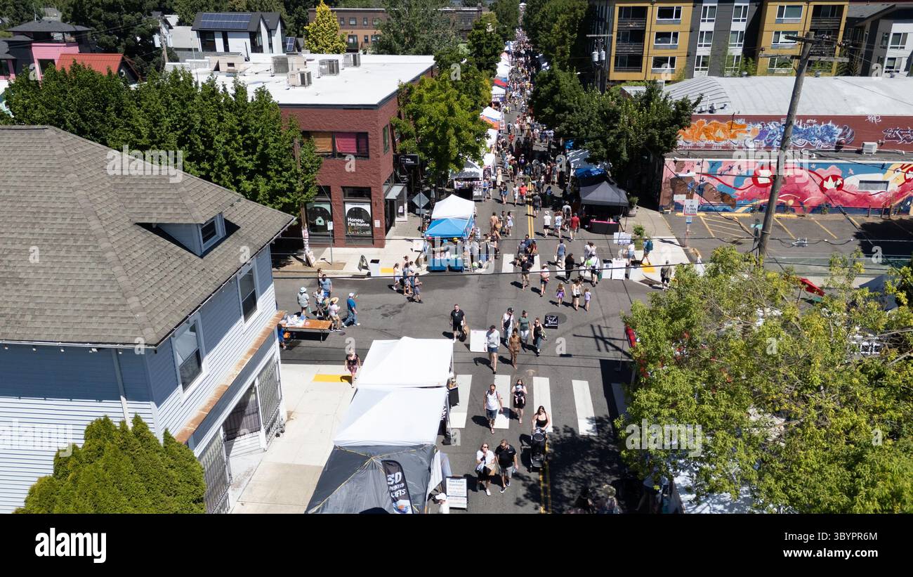 Mississippi Street Fair, Portalnd OR, USA Stockfoto