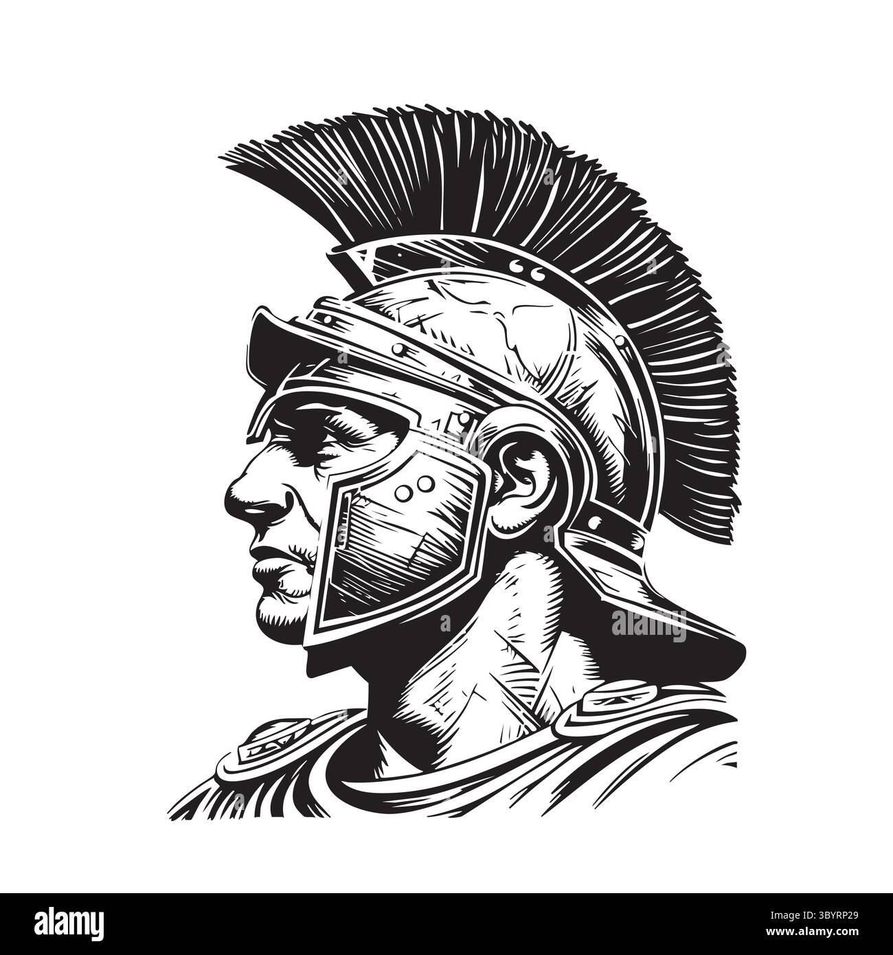 Römischer Zenturio Soldat. Skizze-Vektor-illustration Stock Vektor