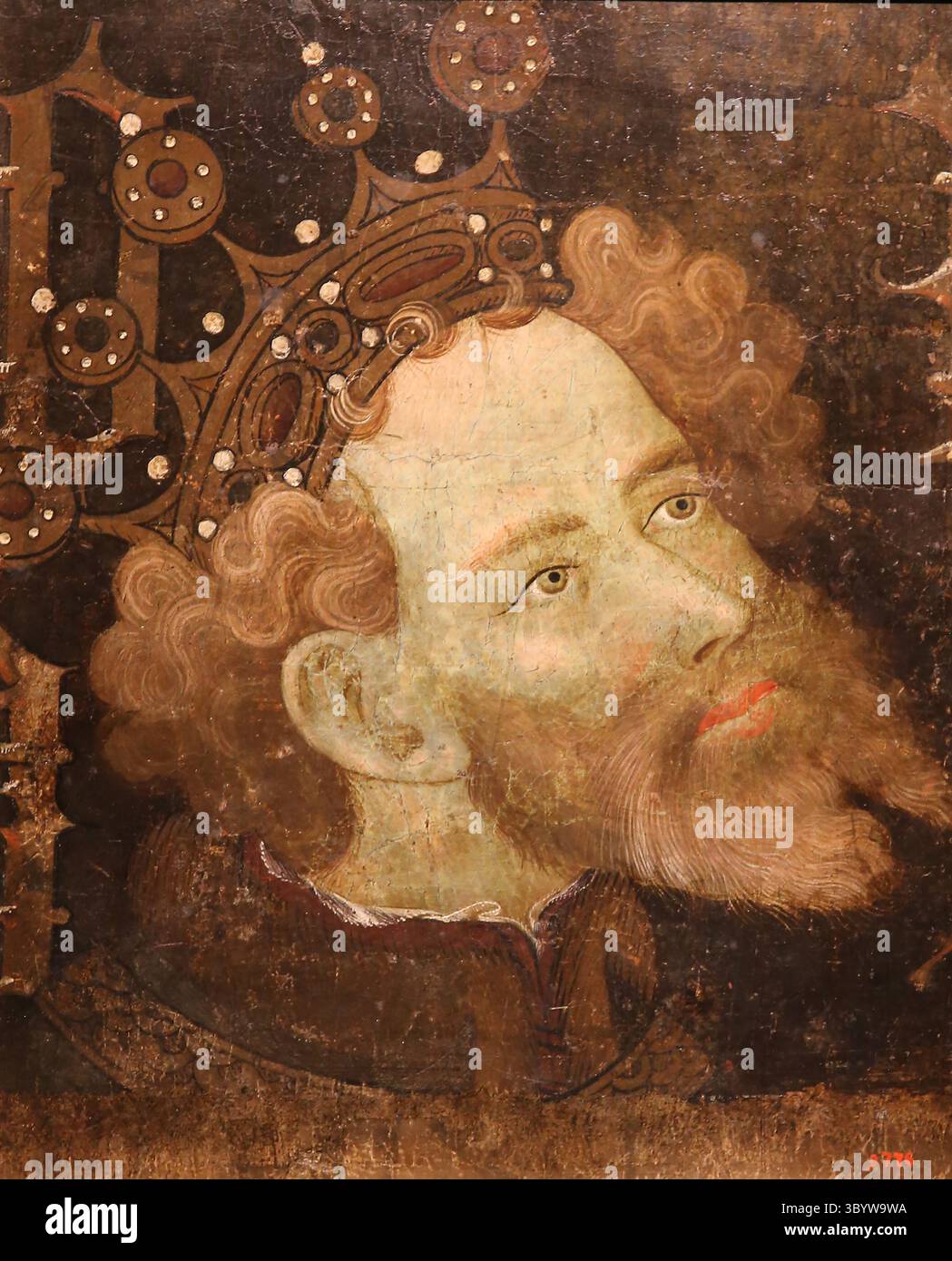 Peter III. Von Aragonien (1239-1285). König von Aragon. Valencia und Cout von Barcelona. Porträt von Jaume Mateu um 1427. Vom Rathaus Von Valencia. MNAC. Barc Stockfoto