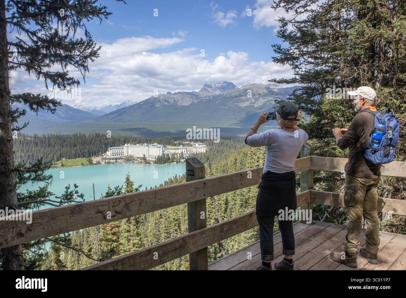 Lake Louis, Alberta, Kanada Stockfoto