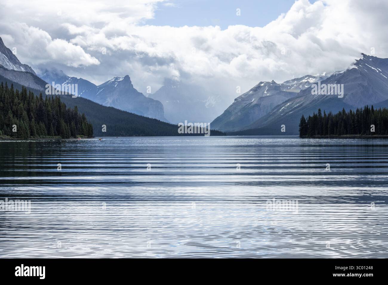 Maligne Lake, Jasper-Nationalpark Stockfoto