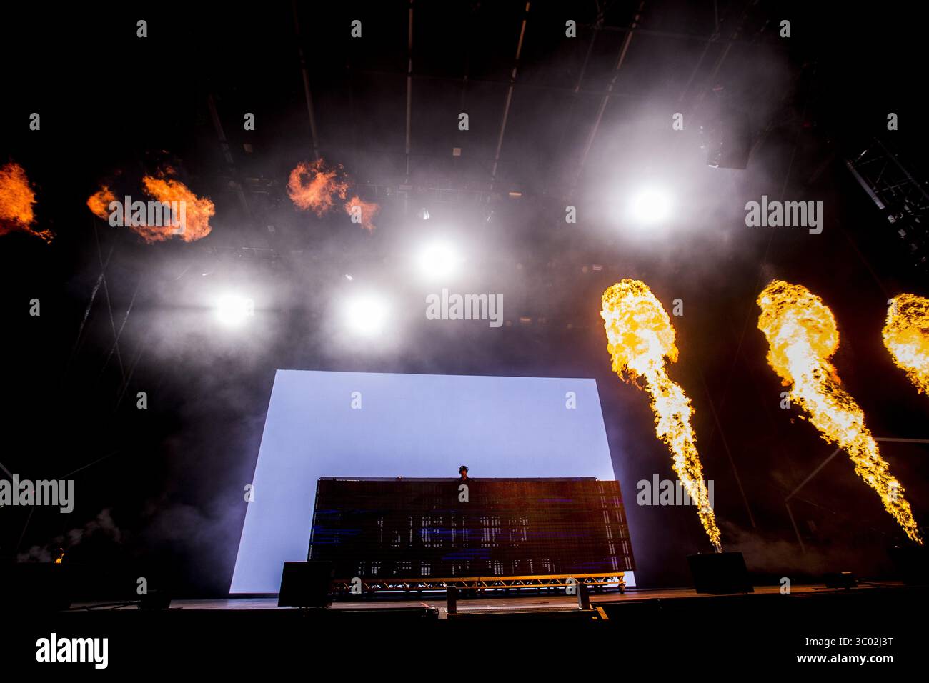 28. Juni 2019, Odense, Dänemark: Odense, Dänemark. Juni 2019. Der US-amerikanische DJ und Musikproduzent Diplo tritt während des dänischen Musikfestivals Tinderbox 2019 in Odense auf. (Foto: Gonzales Photo - lasse Lagoni) (Foto: © lasse Lagoni/Gonzales Photo via ZUMA Press) Stockfoto