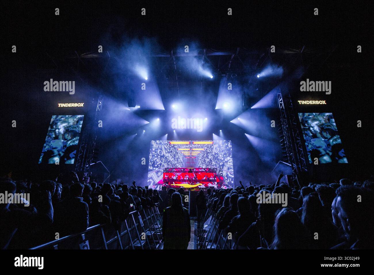 28. Juni 2019, Odense, Dänemark: Odense, Dänemark. Juni 2019. Der US-amerikanische DJ und Musikproduzent Diplo tritt während des dänischen Musikfestivals Tinderbox 2019 in Odense auf. (Foto: Gonzales Photo - lasse Lagoni) (Foto: © lasse Lagoni/Gonzales Photo via ZUMA Press) Stockfoto