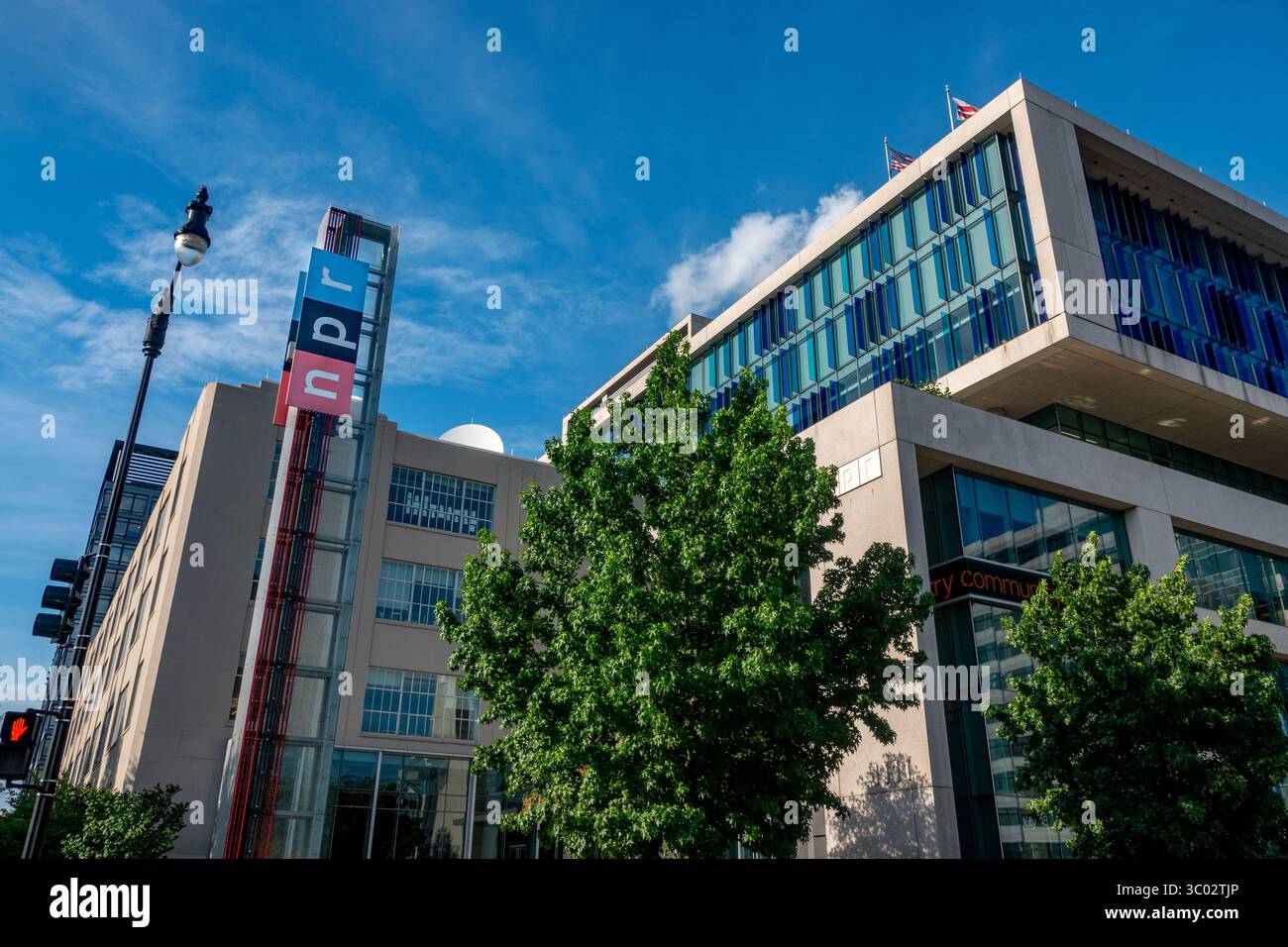 USA Washington DC NPR National Public Radio Hauptsitz außerhalb des Bürogebäudes Stockfoto