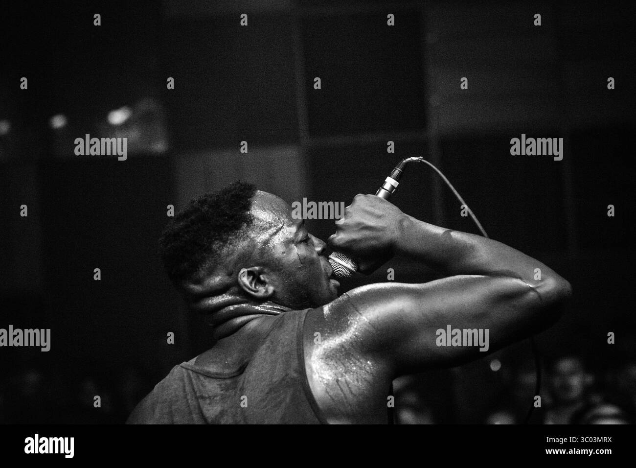 15. März 2015 - Kopenhagen, England, Dänemark - der amerikanische queere Rapper Ojay Morgen ist unter seinem Künstlernamen Zebra Katz bekannt und gibt hier ein Live-Konzert beim spanischen Musik- und Kunstfestival Sonar Festival 2015, das von Sonar Copenhagen nach Dänemark erweitert wurde. Dänemark, 15/03 2015. (Foto: © Flemming Bo Jense/Gonzales Foto via ZUMA Press) Stockfoto