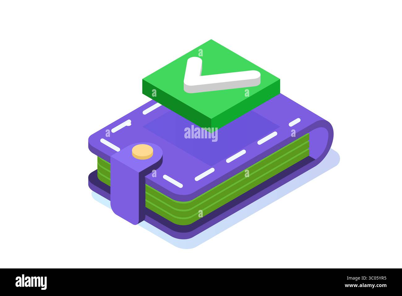 Transaktion genehmigt, Finanztransaktionen, bargeldlose Zahlung, Geldwährung, Zahlung NFC-Isometrisches Konzept. Vektorabbildung. Stock Vektor