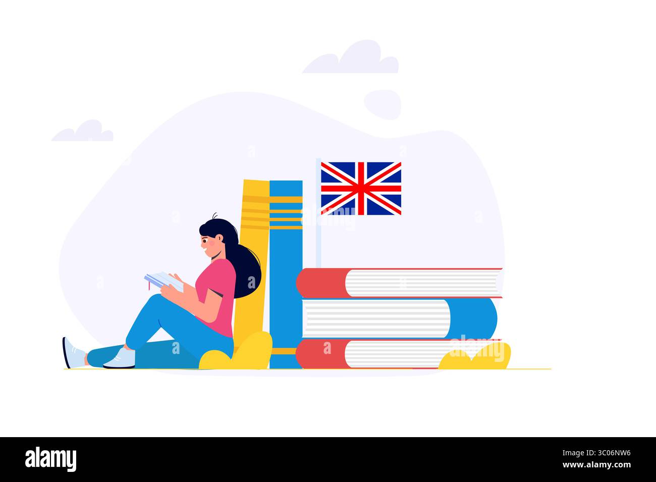 Englischprüfung und Prüfung. IELTS International English Language Testing System. Vektorabbildung. Stock Vektor