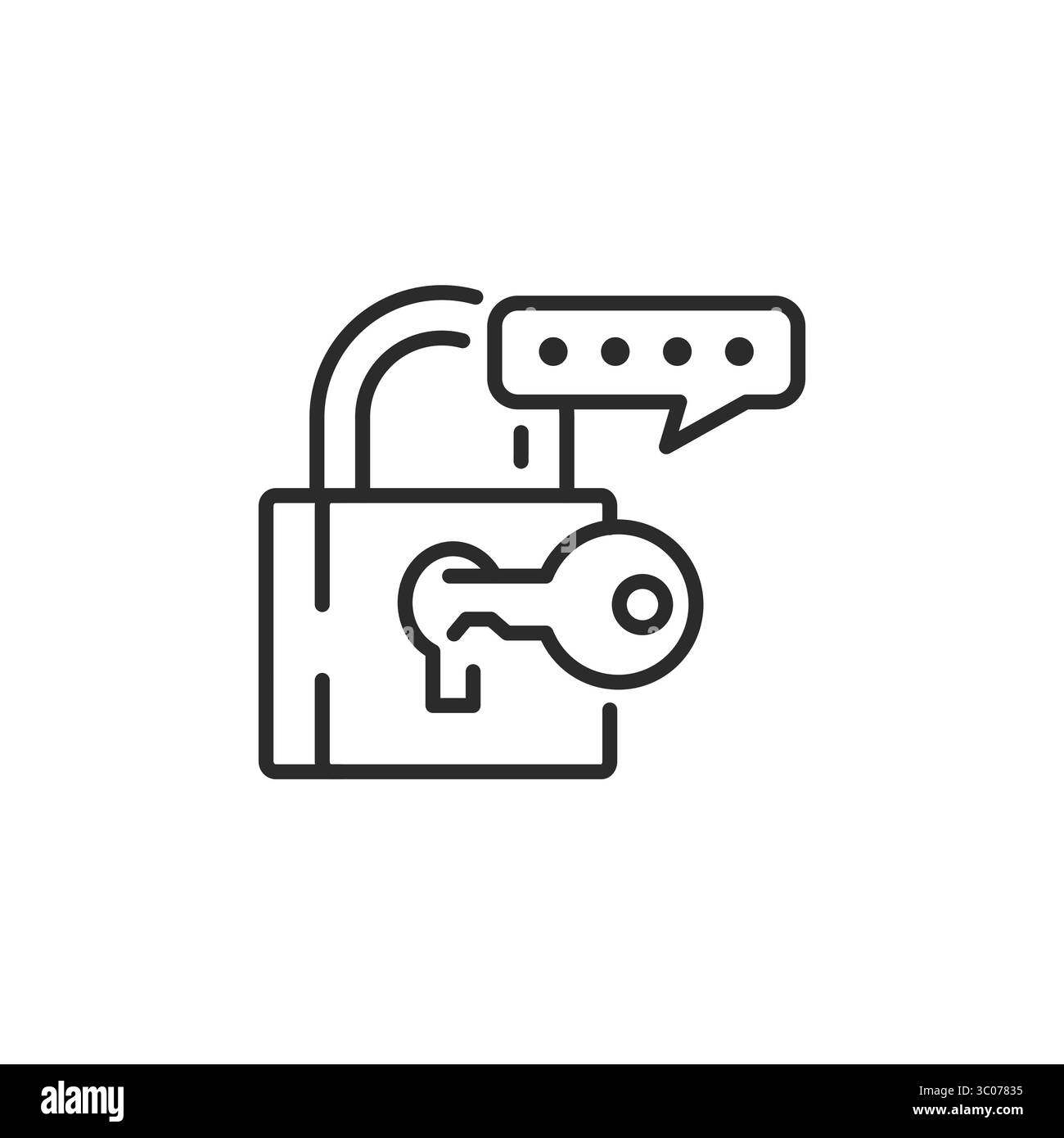 Symbol Zum Entsperren Des Kennworts Stock Vektor