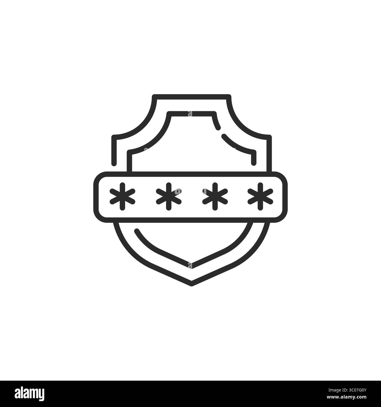 Kennwort-Shield-Symbol Stock Vektor