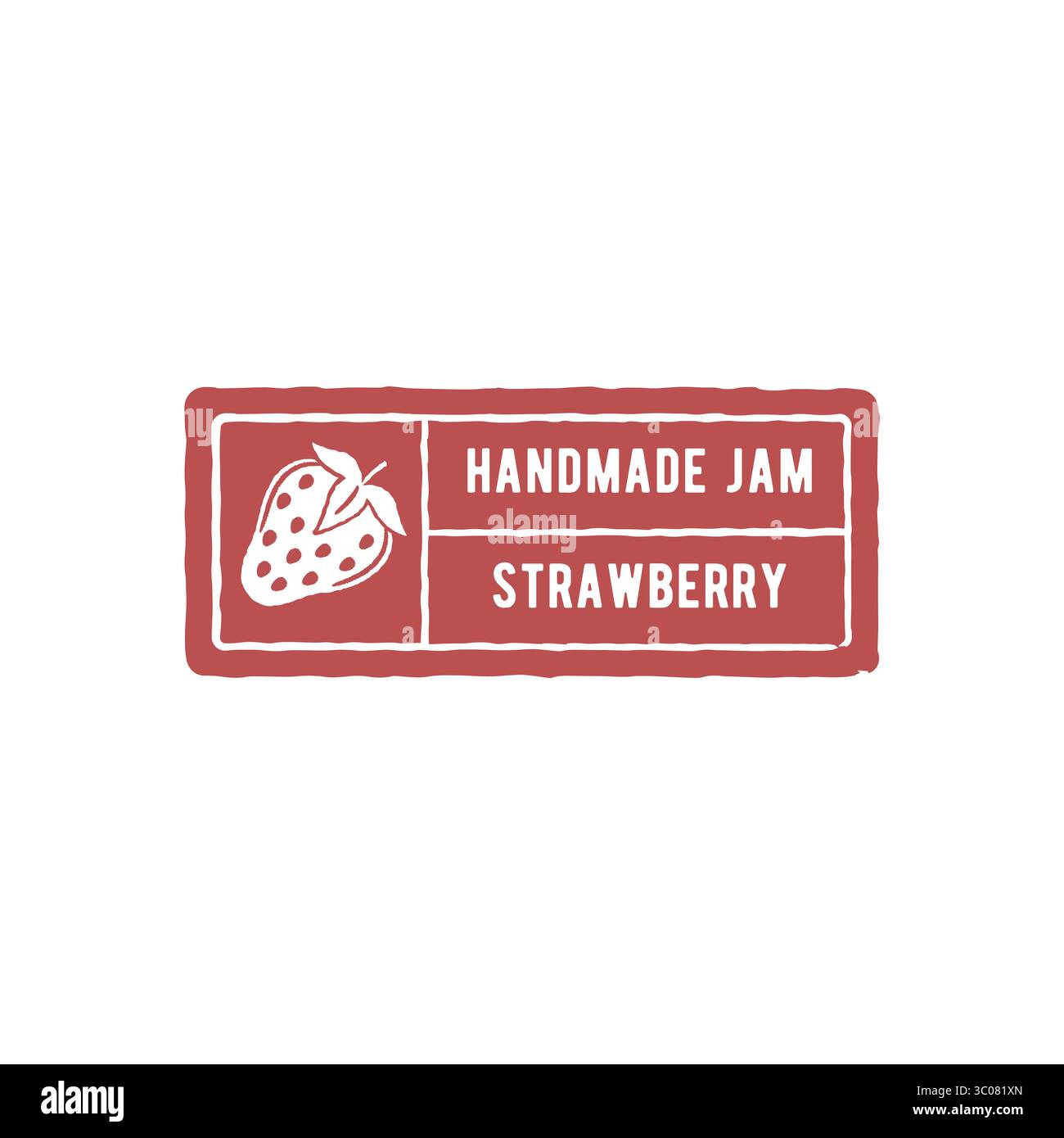 Logo Für Erdbeermarmelade Stock Vektor