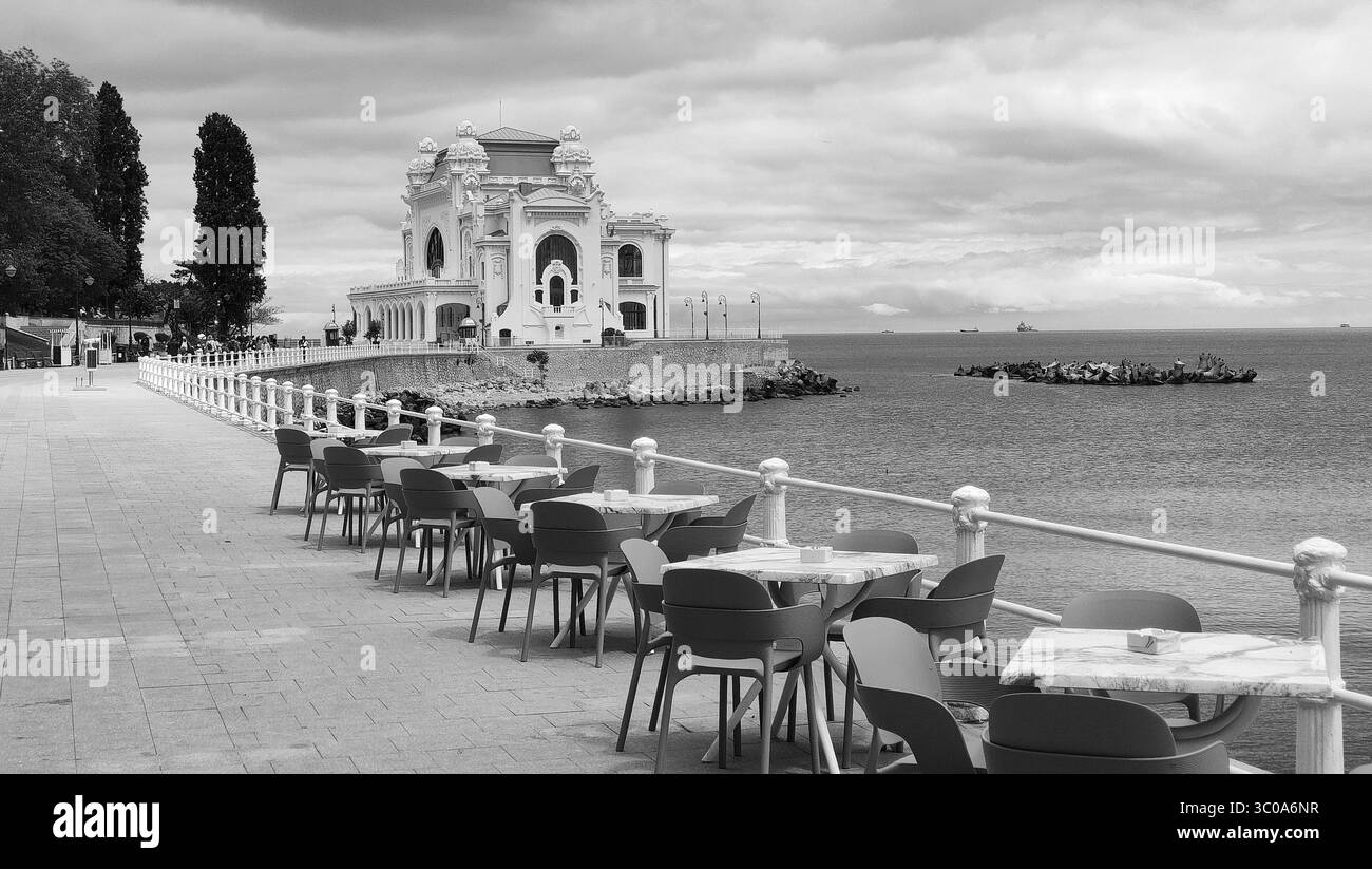 Constanța Casino, Rumänien, Schwarzes Meer - Smartphone-aufgenommenes Stockfoto