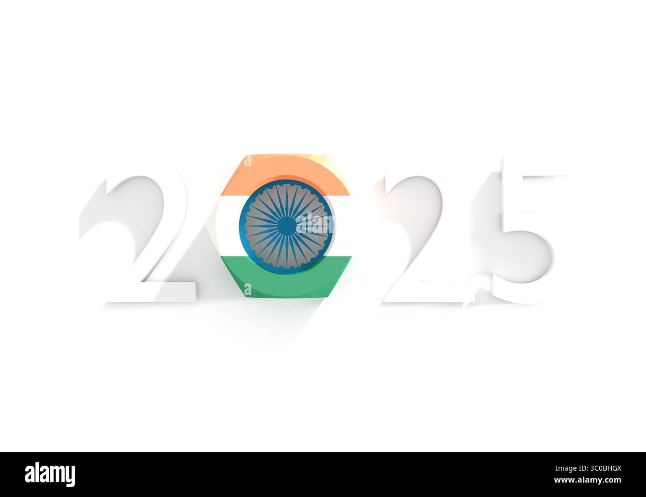 Industrie von Indien. 3D-Rendering. Stockfoto