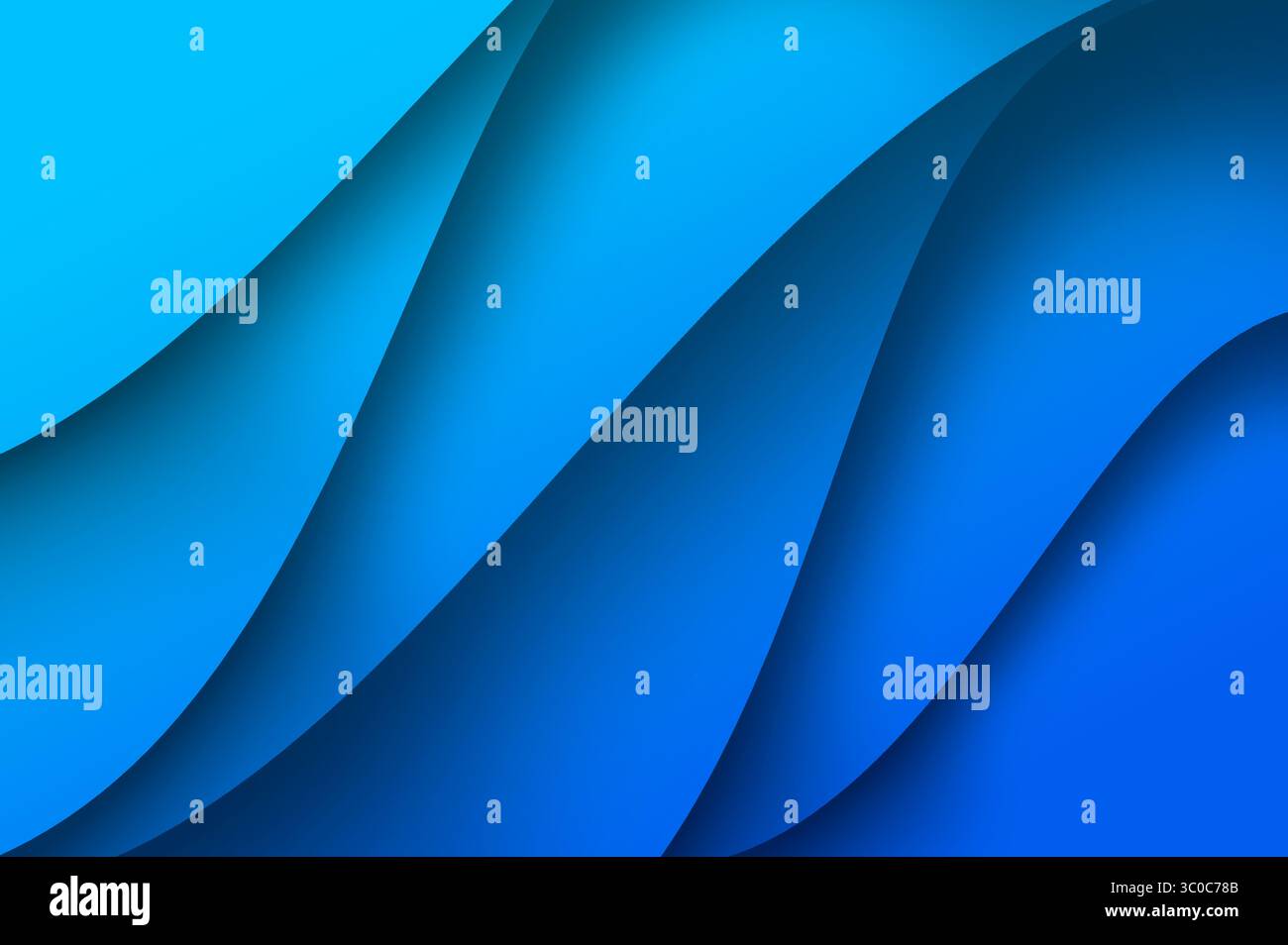 Blauer Bewegungshintergrund ruhiger blauer Verlauf mit dynamischen Diagonalen Lichtspuren Stockfoto