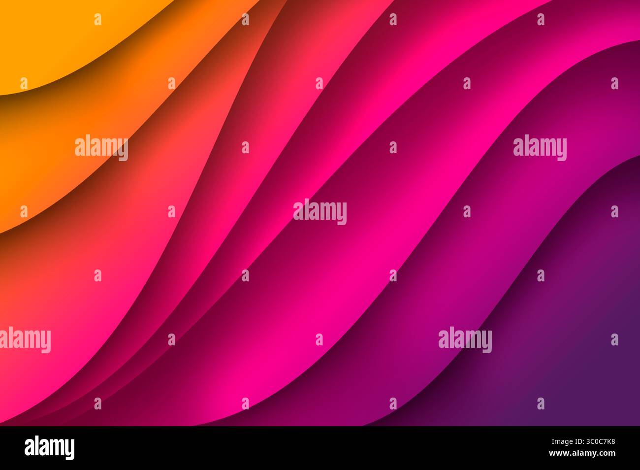 Wellen Lila Rosa Textur Sommer Hintergrund Wellen orange rot lila. Rot-orange Bewegungsunschärfe Hintergrund strahlender roter und orangefarbener Verlauf mit Energetik Stockfoto