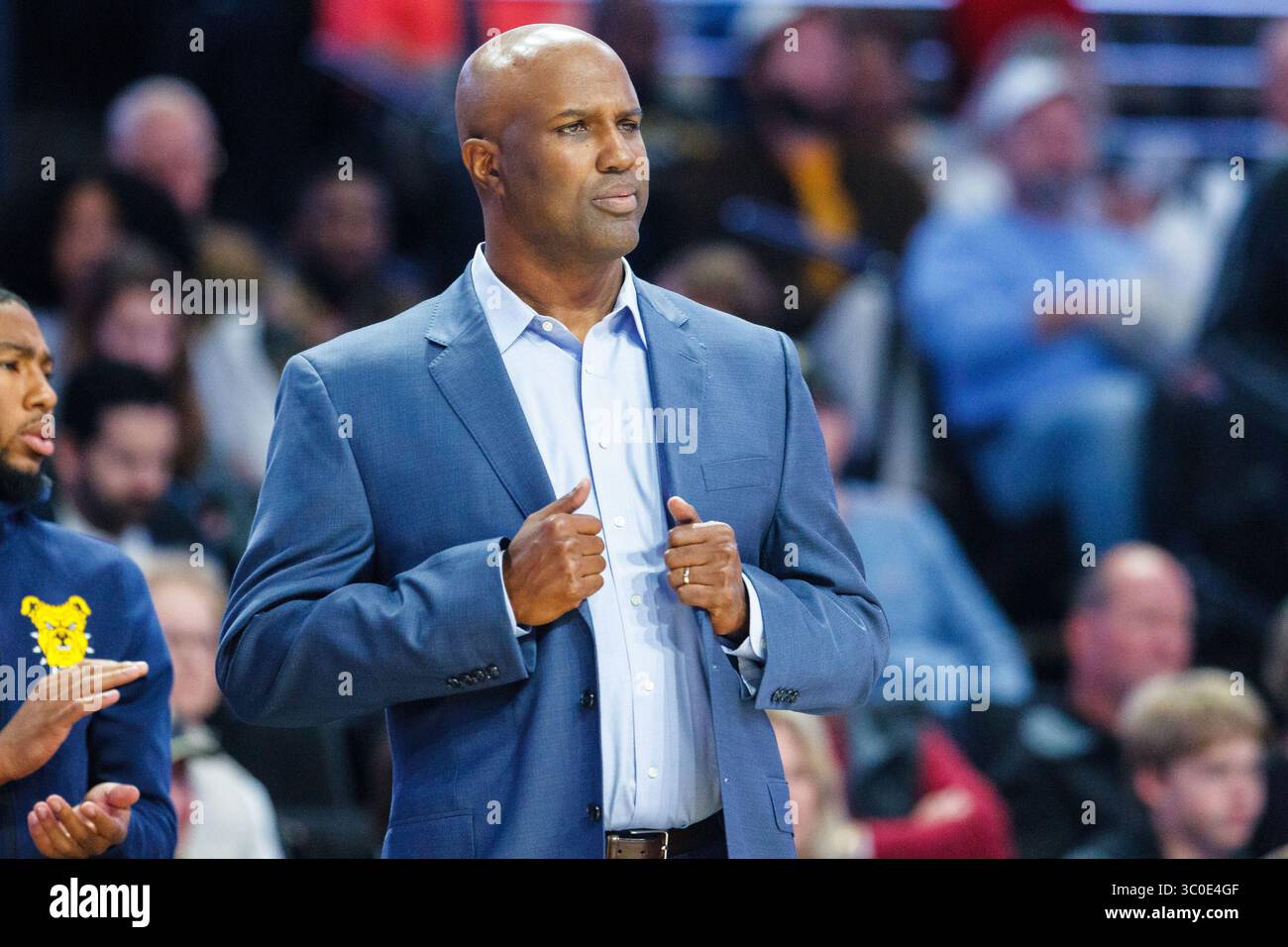 10. November 2018: North Carolina A&T Aggies Head Coach Jay Joyner während des NCAA Basketball Matchups im LJVM Coliseum in Winston-Salem, NC. (Scott Kinser/Cal Sport Media)(Credit Image: &Copy; Scott Kinser/CSM via ZUMA Wire) Stockfoto