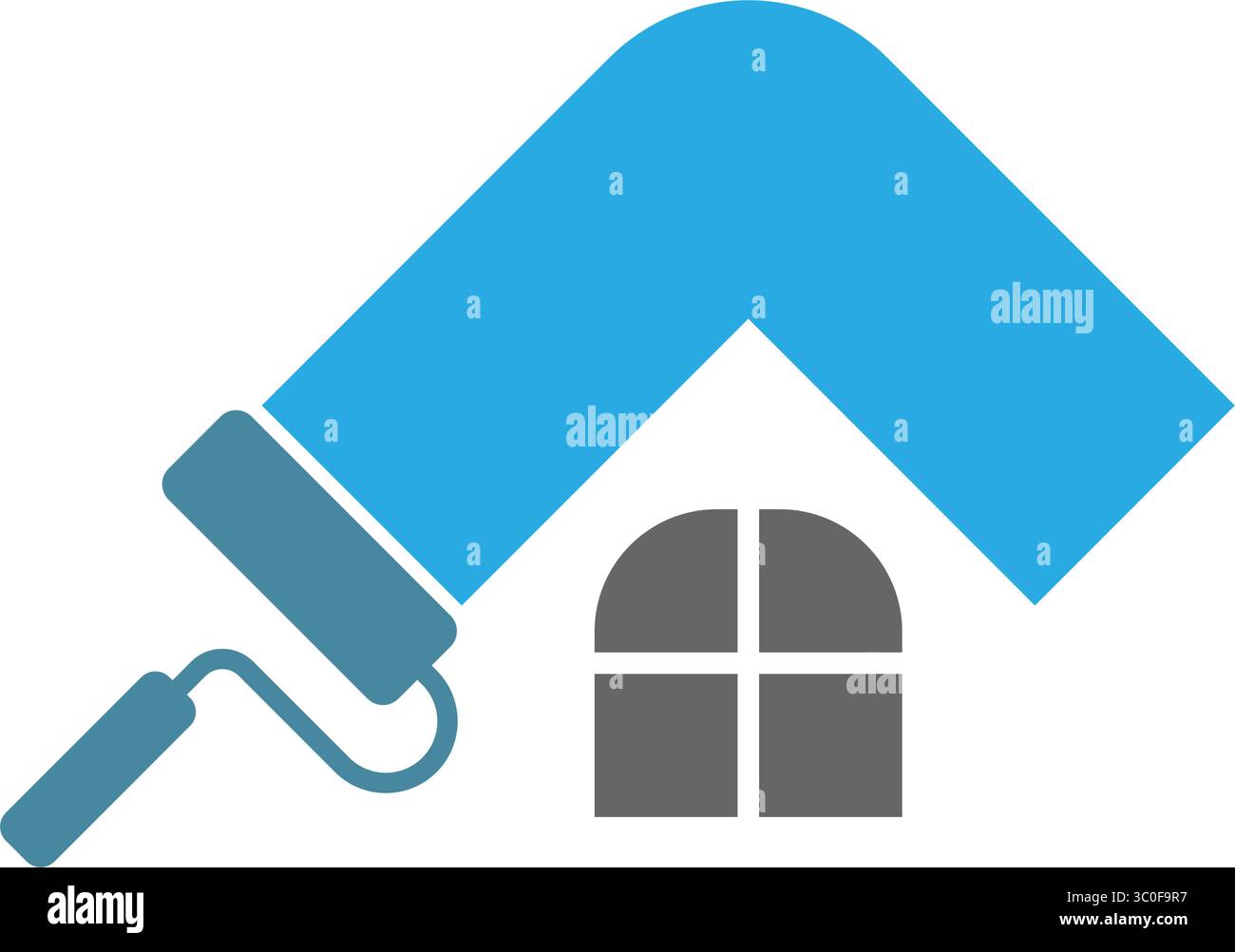Design mit Logo-Symbolen für Painting Services Stock Vektor