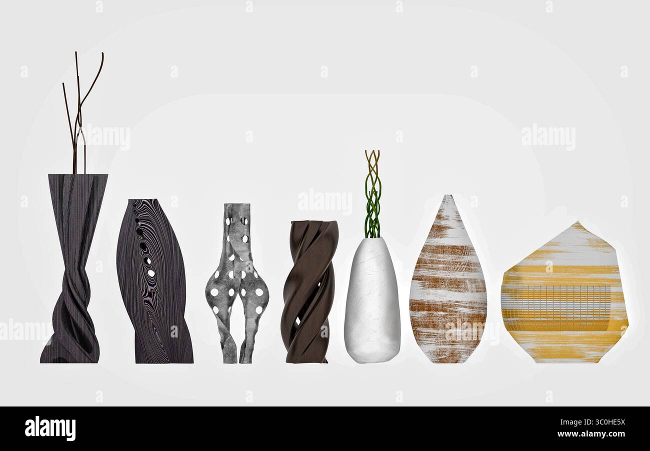 3D-Rendering der Vase Stockfoto